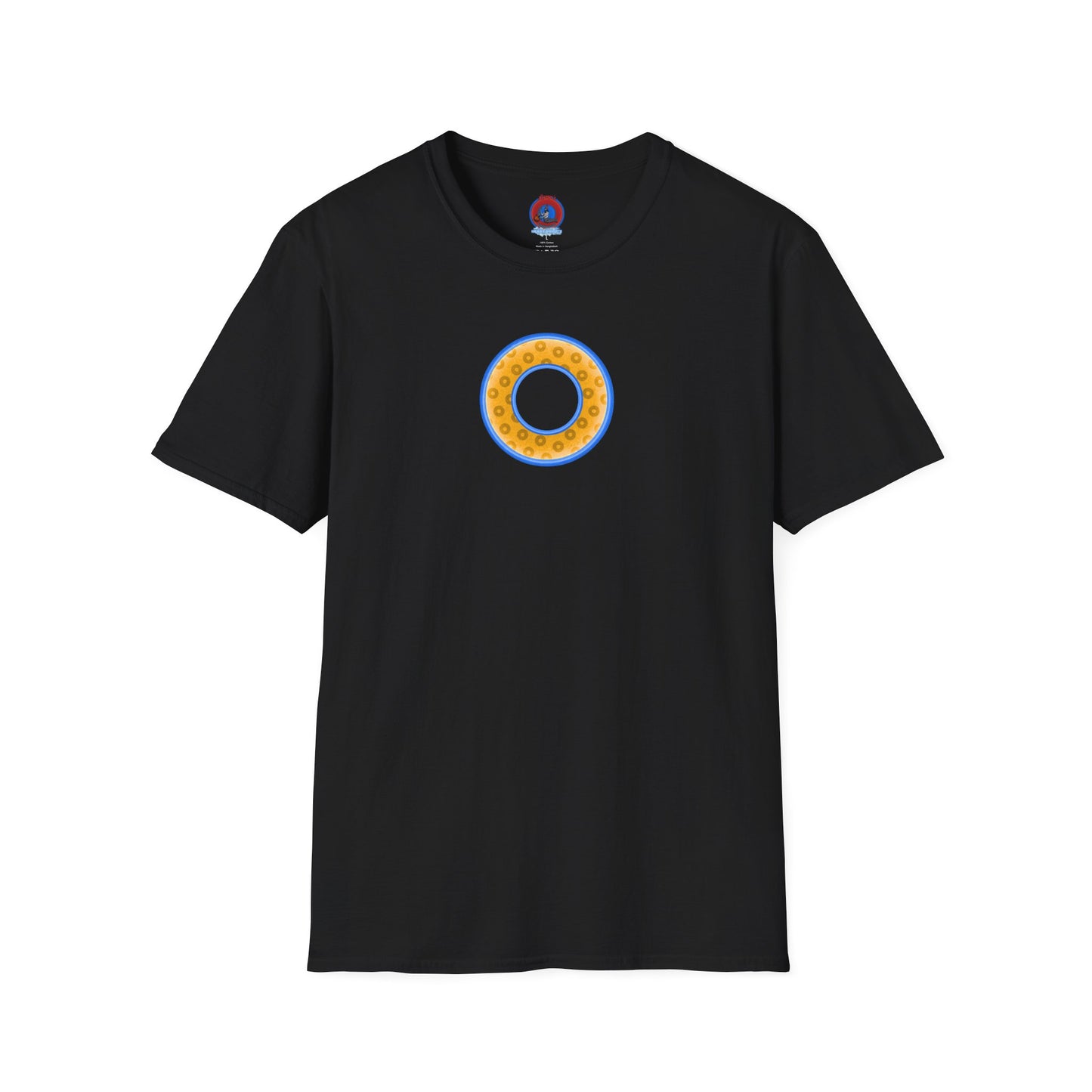 Plain Donuts/Unisex Soft-Style - "Plain Wide Mouthed Paradoxical Donuts" - yellow/light blue donuts
