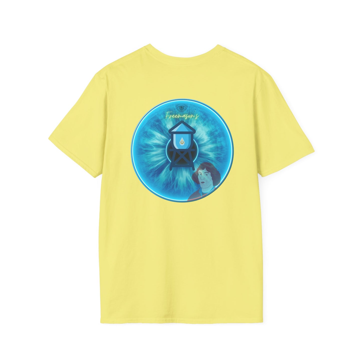 Classic Donut Tee - Unisex Soft-Style - "The Peering Donut of Opacity" - light blue idonut - variant 3