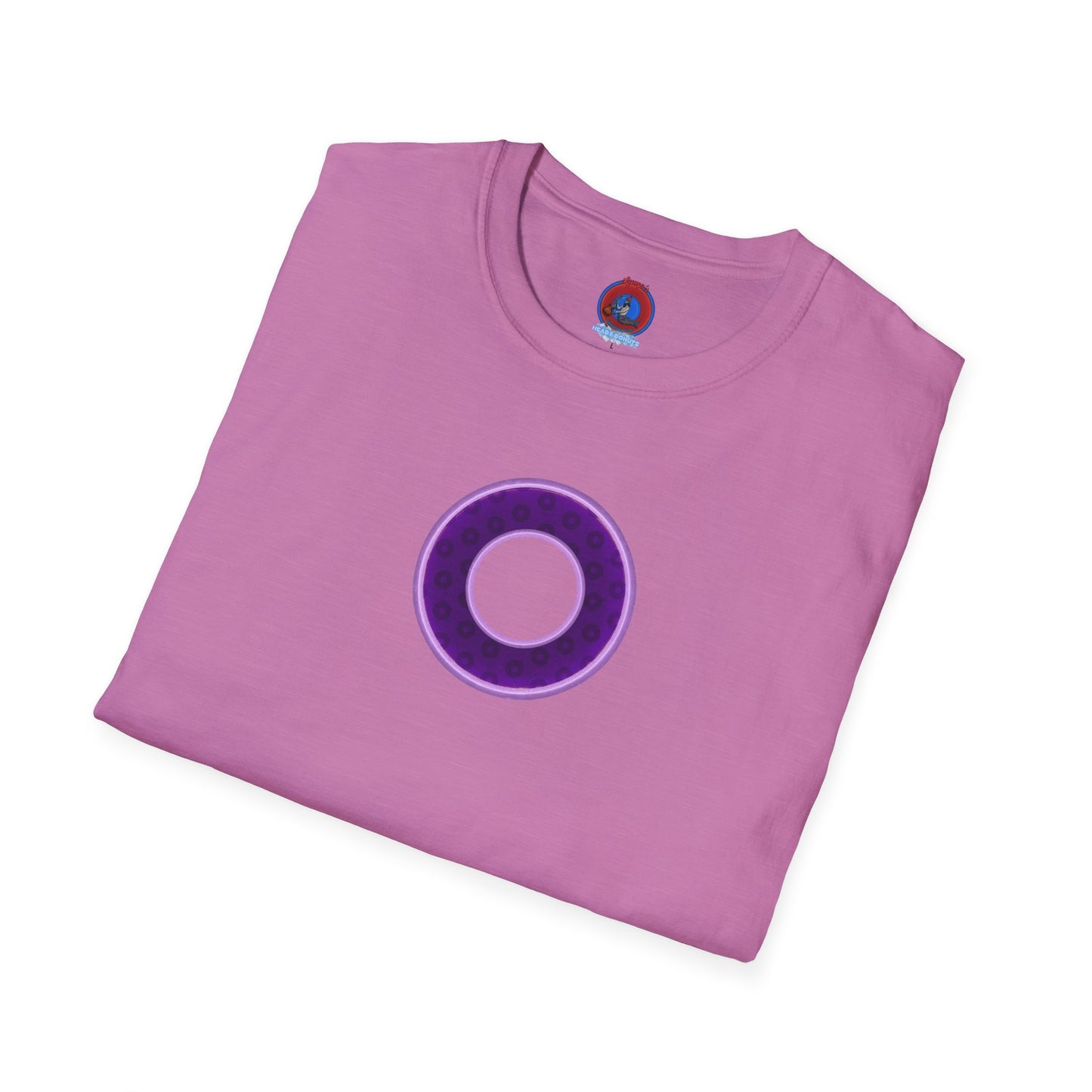 Plain Donuts/Unisex Soft-Style - "Plain Wide Mouthed Paradoxical Donuts" - dark purple/light purple donuts