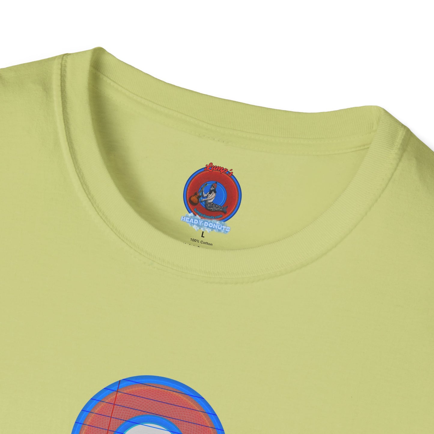 Coffee Traders Tee - Unisex Soft-Style - "Tasty Coffee" - paradoxical donut/rustic red donut - variant 1 - tasty front/logo back