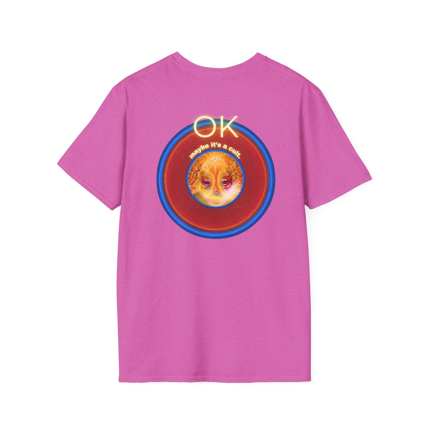 Classic Donut Tee - Unisex Soft-Style - "Donuts: Conjurers of Awesome" - series 1.0  - variant 3 - w/"okay" - red donut