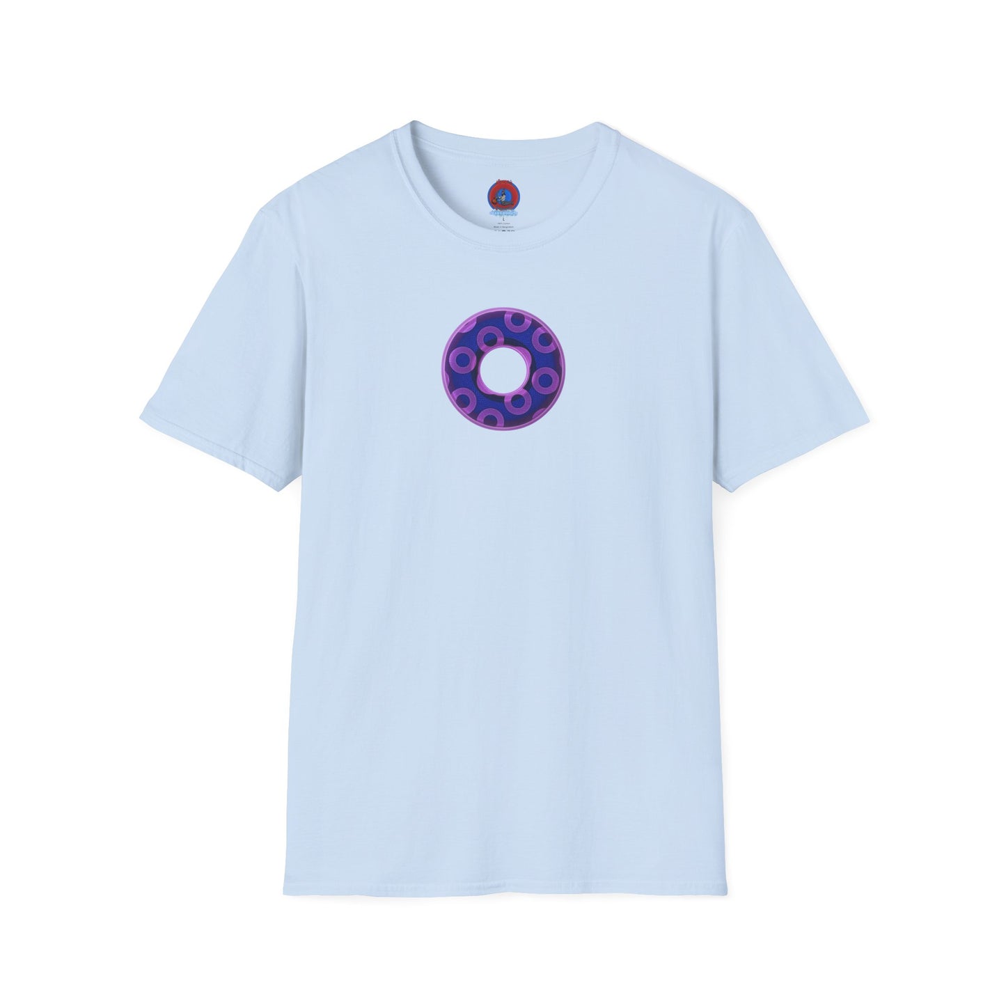Plain Donuts/Unisex Soft-Style - "Plain Rustic Paradoxical Donuts" - light purple/dark blue donuts