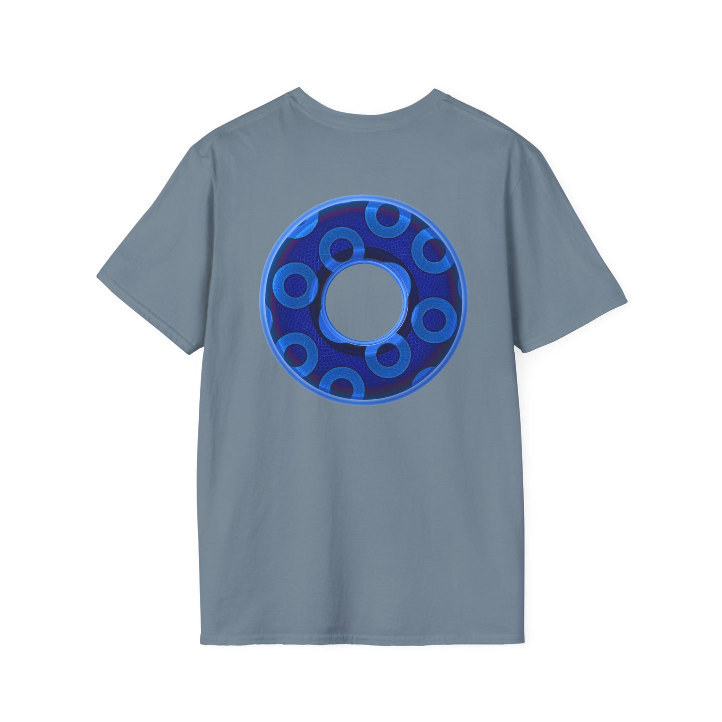 Plain Donuts/Unisex Soft-Style - "Plain Rustic Paradoxical Donuts" - Carolina blue/dark blue donuts