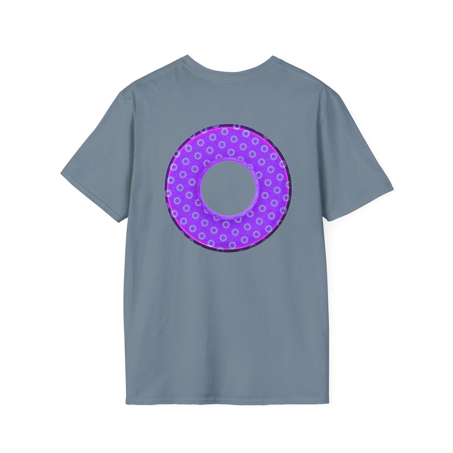Plain Donuts/Unisex Soft-Style - "Plain Electric Paradoxical Donuts" - bright purple/light purple donuts