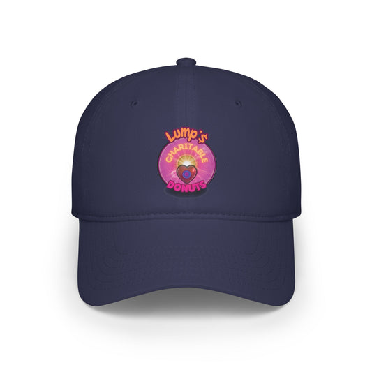 Lumpy Donut Baseball Cap - "Lump's Charitable Donut" - vivid magenta hexadonut w/ [*charitable donut]
