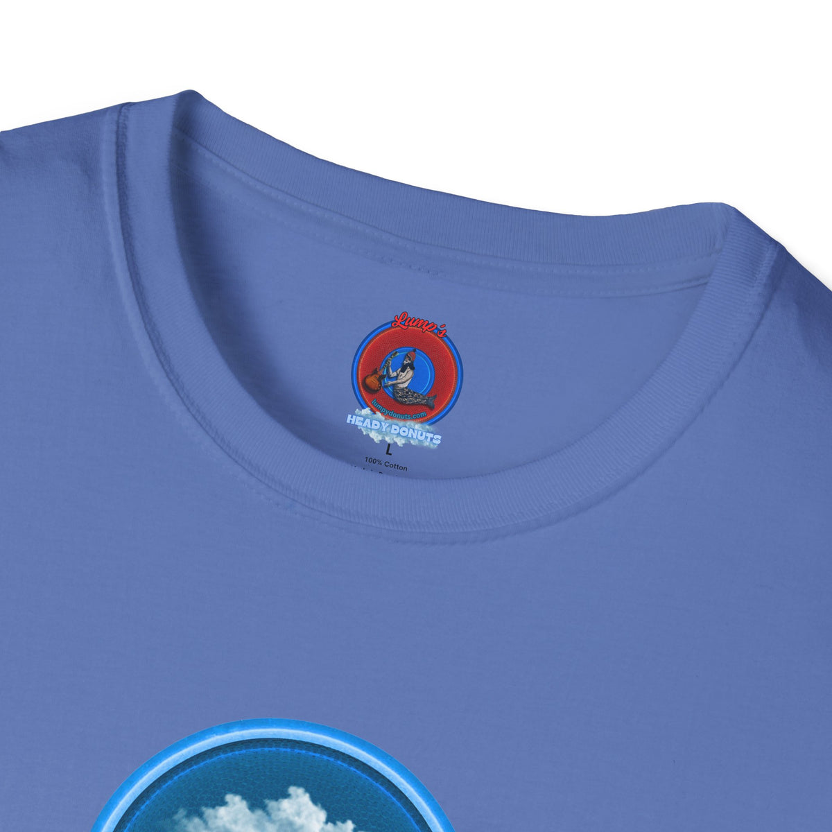 Classic Donut Tee - Unisex Soft-Style - "Got Rhombus?" - series 1.0  - variant 1 - blue/blue donut