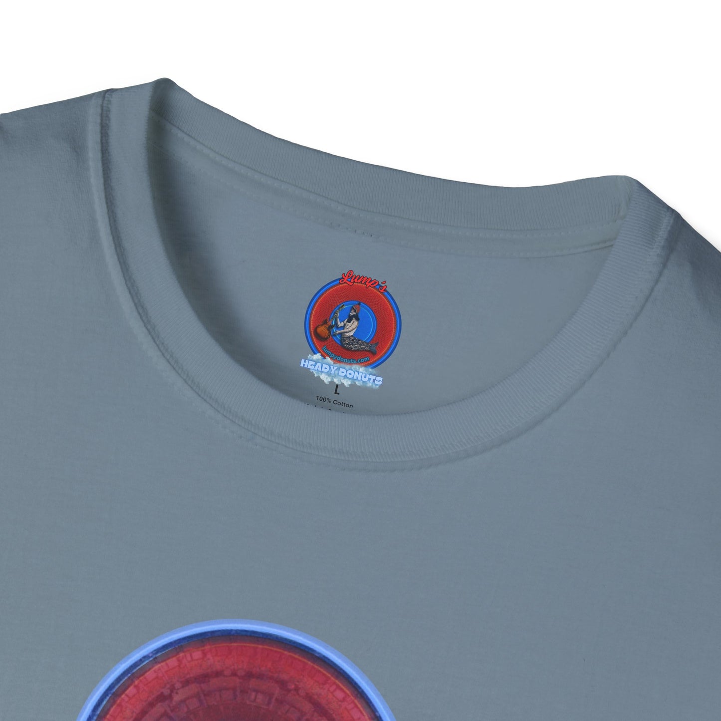Classic Donut Tee - Unisex Soft-Style - "Homer's Pefect Donut" - series 1.0  - variant 3 - light blue edging