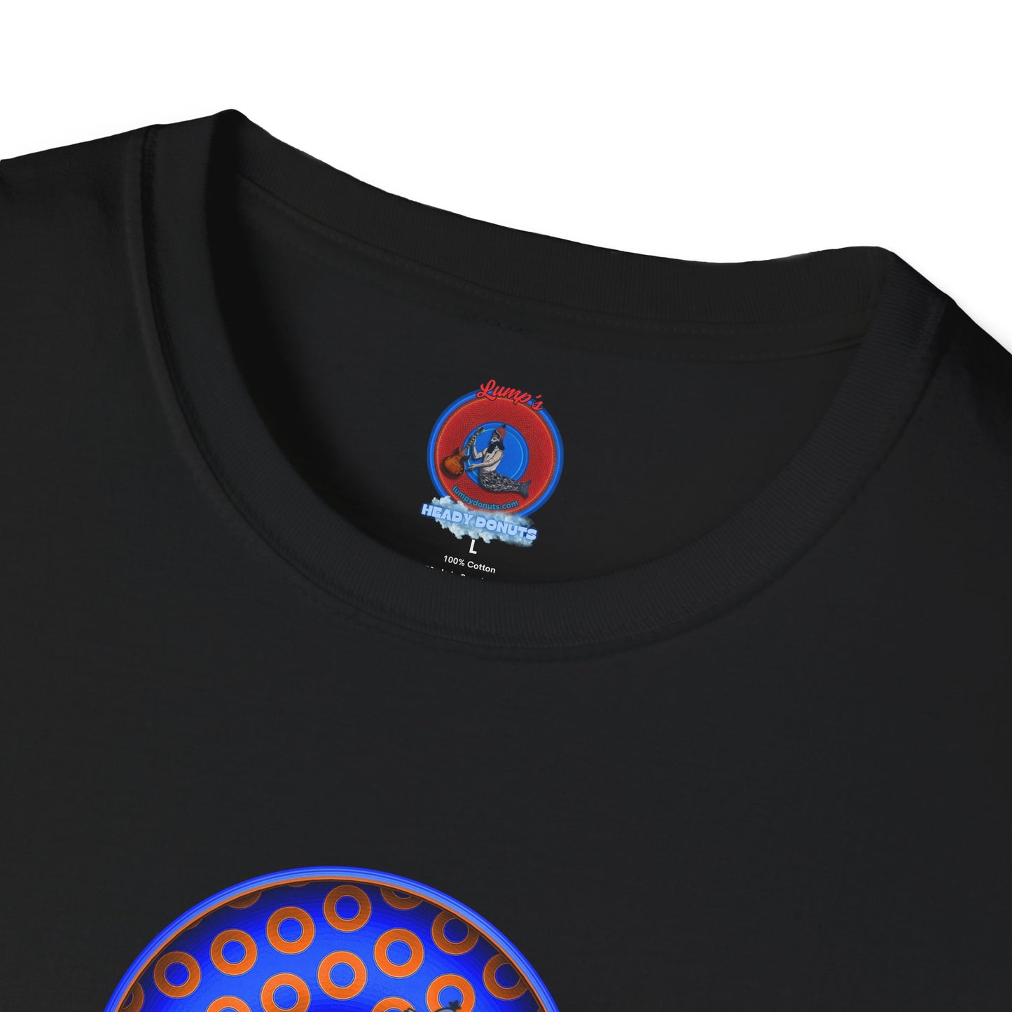 Classic Donut Tee - Unisex Soft-Style - "Diedrich Knickerbocker's Donut" - blue/orange caviar paradox donut - variant 2