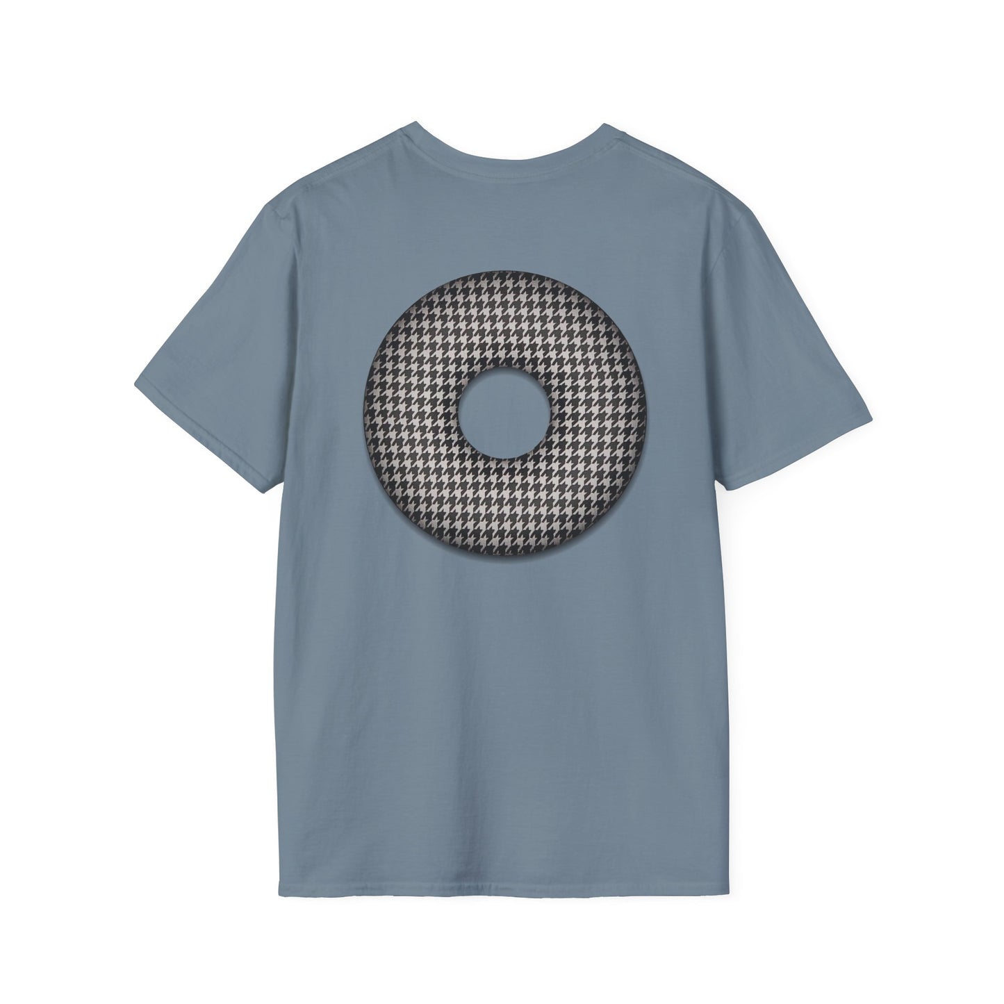 Classic Donut Tee - Unisex Soft-Style - "Ricky's High Phasion Trailer Park Donut" - houndstooth donut