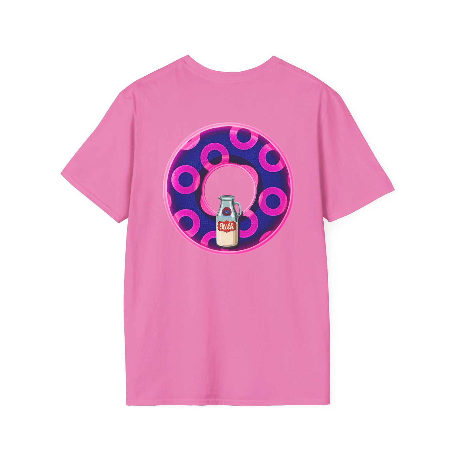 Classic Donut Tee - Unisex Soft-Style - "Wooked Cream - YEMSG Donut " -blue/pink rustic paradox donut - variant 5