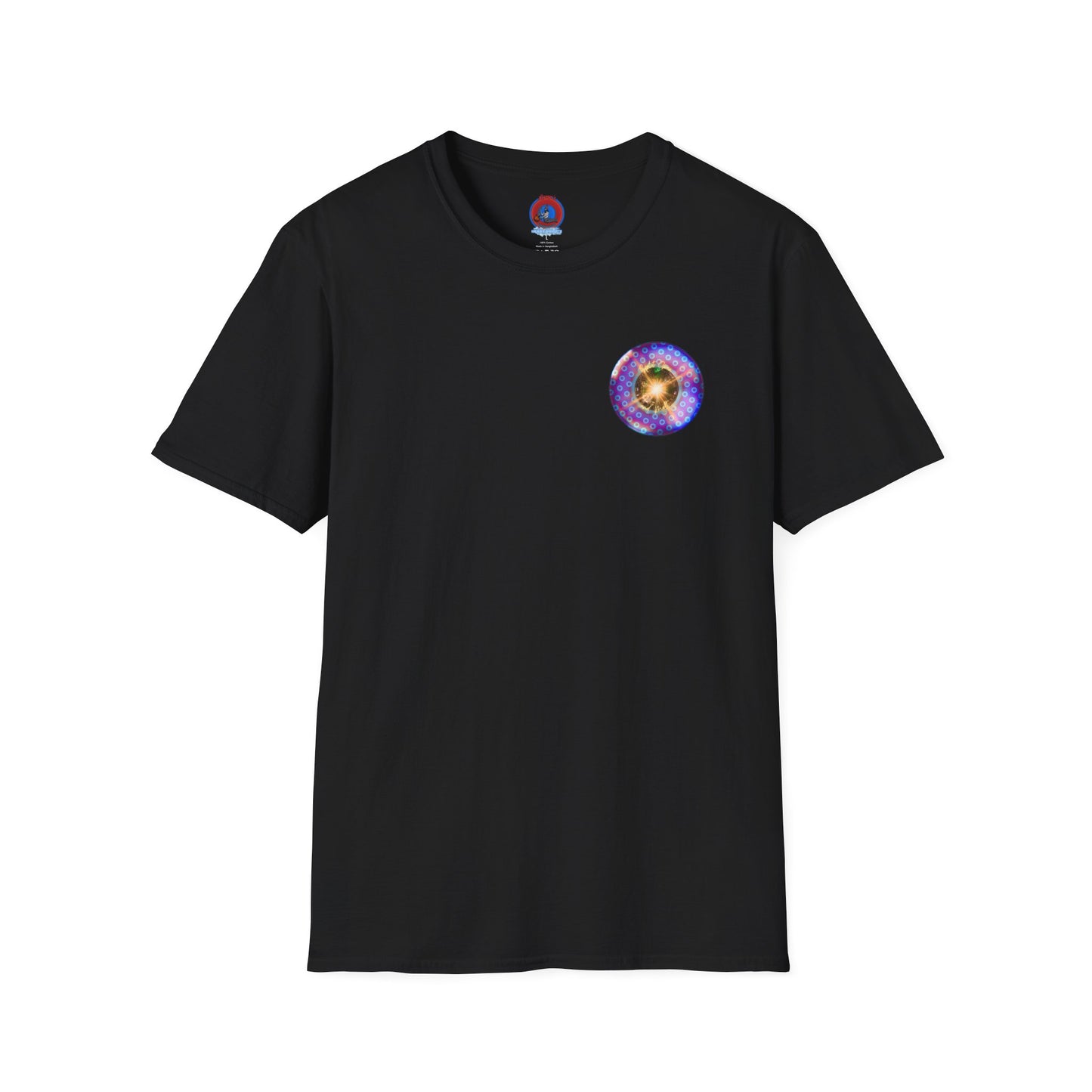 Classic Donut Tee - Unisex Soft-Style - "Donut Melts" - purple/blue paradoxical donut
