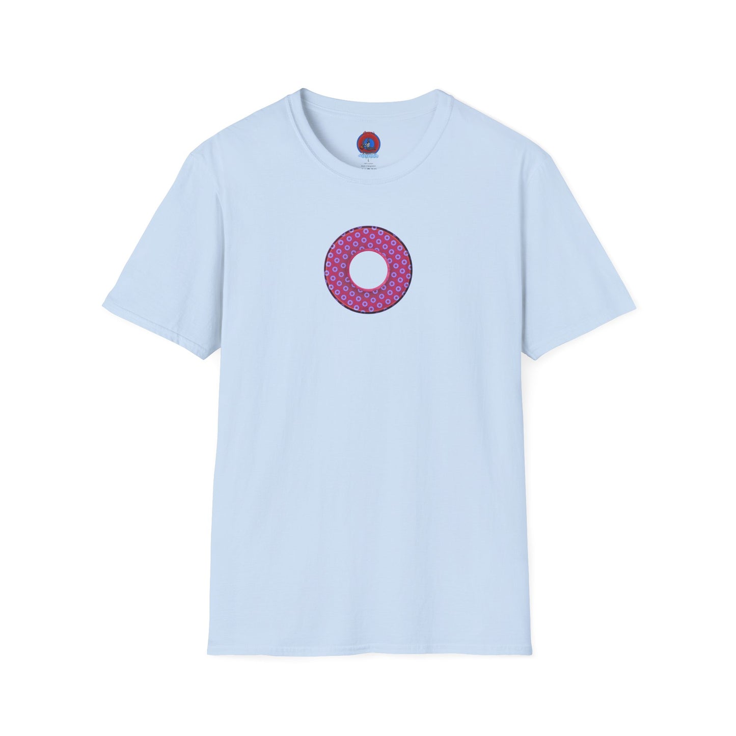 Plain Donuts/Unisex Soft-Style - "Plain Electric Paradoxical Donuts" - light purple/magenta donuts