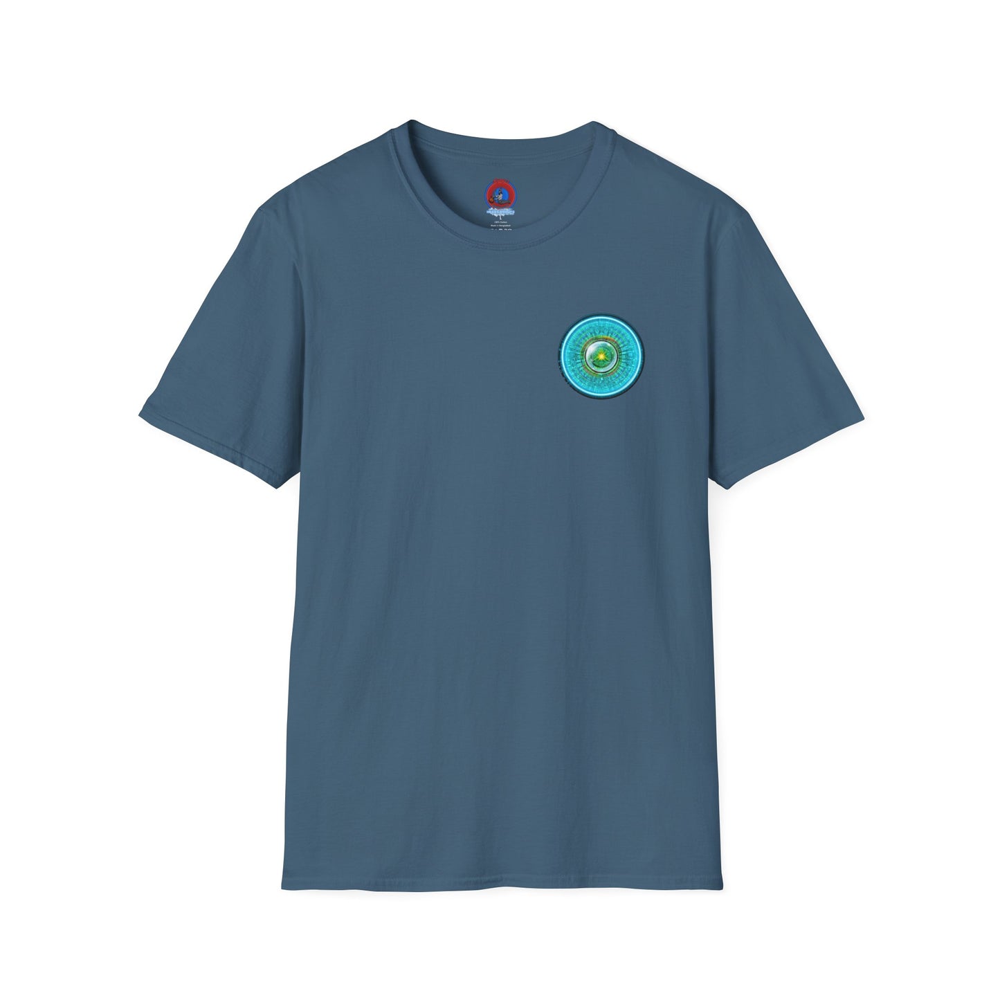 Classic Donut Tee - Unisex Soft-Style - "Donut of Life Tee" - vivid turquoise tube donut - variant 1