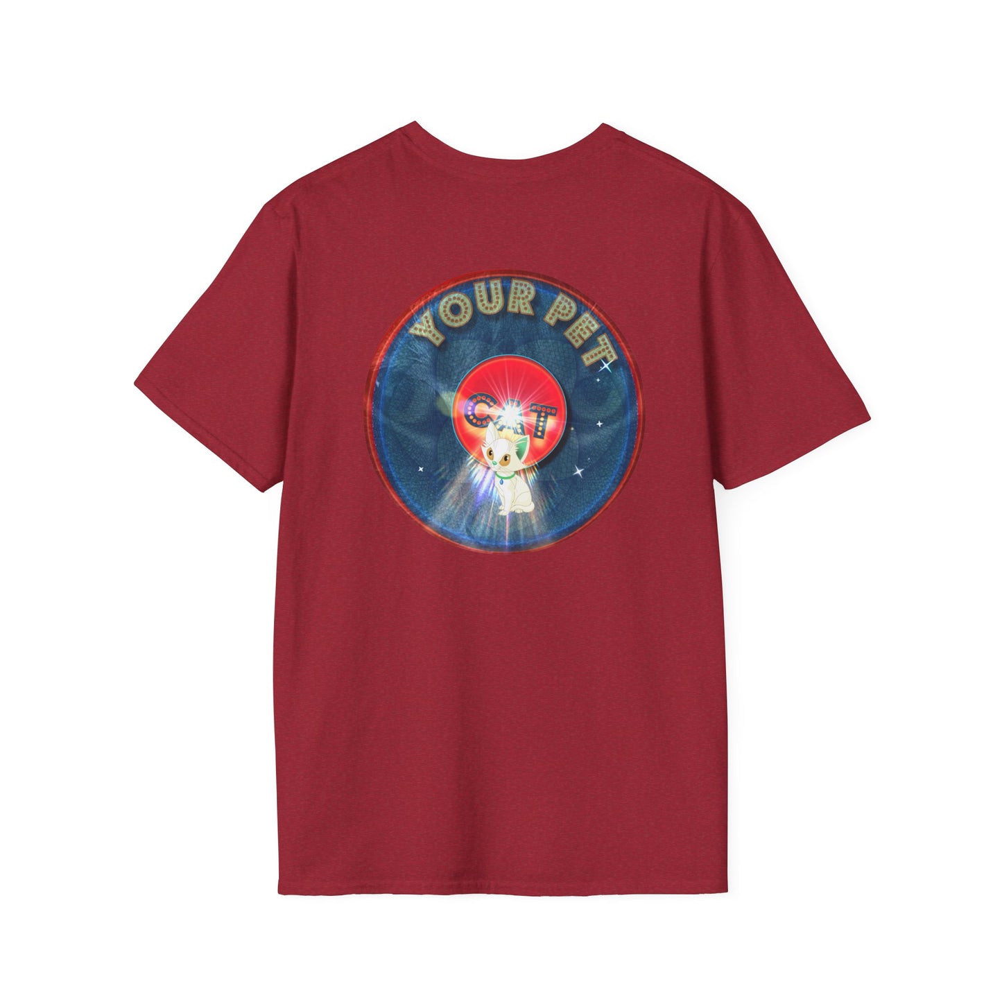 Classic Donut Tee - Unisex Soft-Style - "Your Pet Cat's Phavorite Tee" - series 1.0  - blue donut