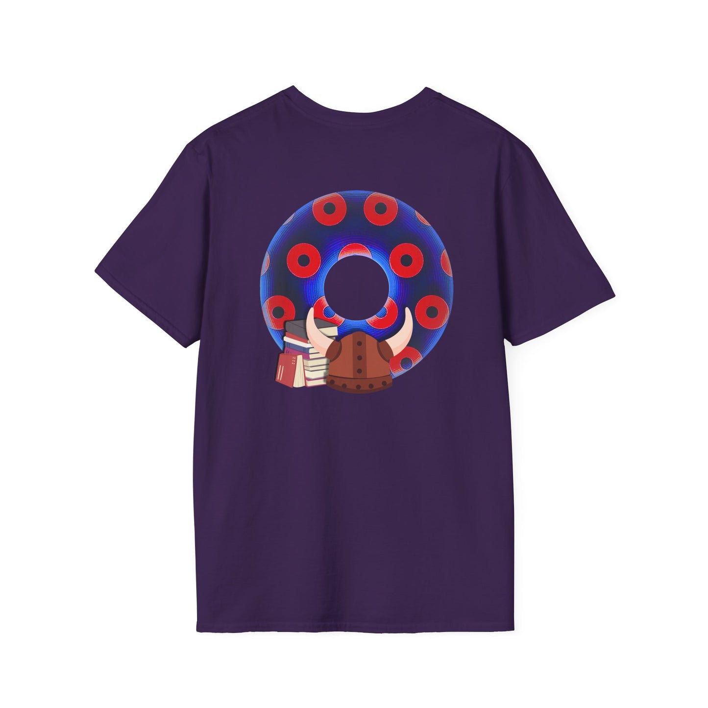 Classic Donut Tee - Unisex Soft-Style - "El Fuego Donut" - paradoxical blue/red donut