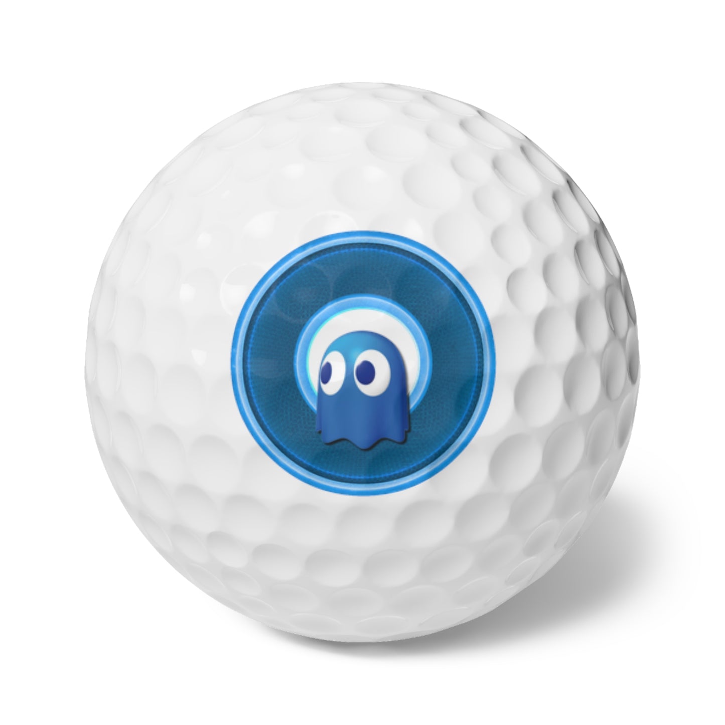 Lumpy Donut Golf Balls - 6-pack - "You Ghosted that Golf Ball" - blue/light blue rustic donut - variant 2