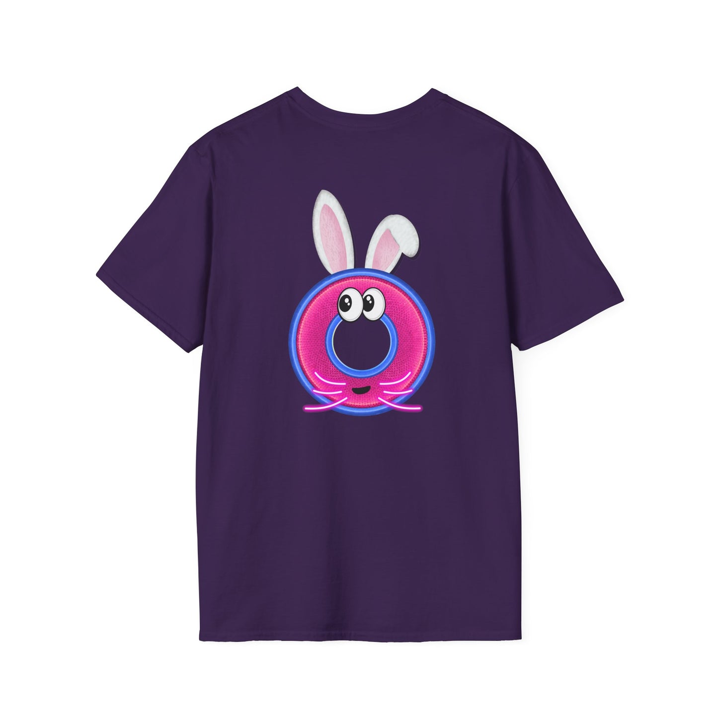 Classic Donut Tee - Unisex Soft-Style - "Easter Donuts" - magenta/pink rustic donut - holiday edition