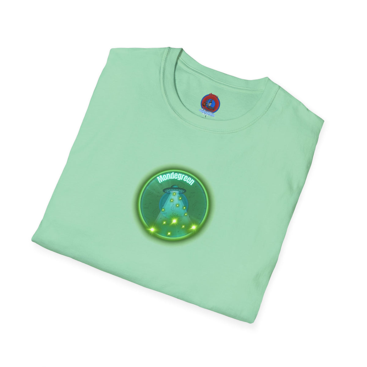 Classic Donut Tee - Unisex Soft-Style - "Close Encounters of the Delaware kind - Mondegreen Donut"  " variant 1 - green donut