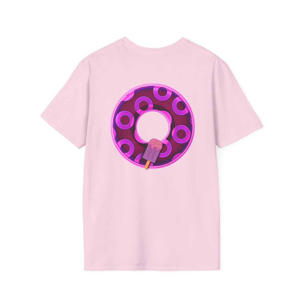 Classic Donut Tee - Unisex Soft-Style - "It's Ice Cream Popsicles - YEMSG Donut" - purple/magenta paradox donut - variant 1