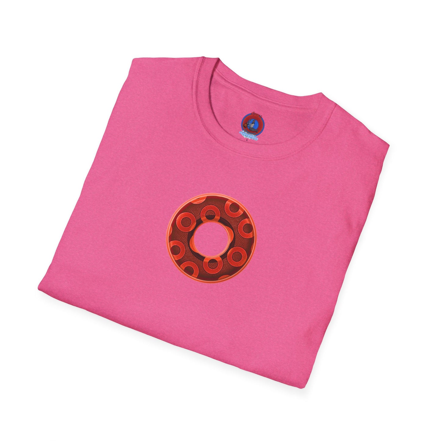 Plain Donuts/Unisex Soft-Style - "Plain Rustic Paradoxical Donuts" - red/dark red donuts