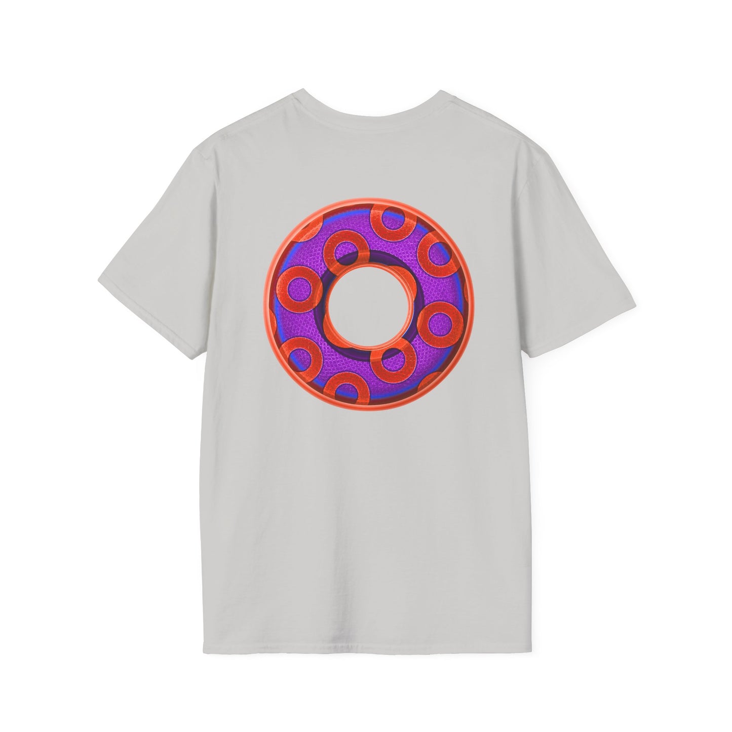 Plain Donuts/Unisex Soft-Style - "Plain Rustic Paradoxical Donuts" - purple/red donuts
