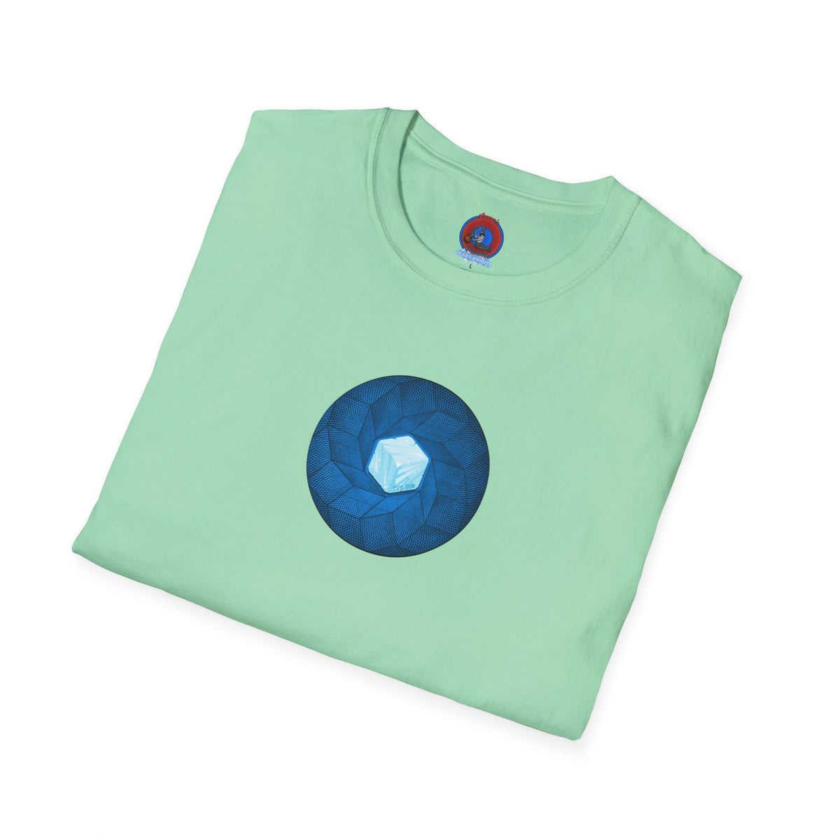 Classic Donut Tee - Unisex Soft-Style - "It's Ice... Cube's Donut" - variant 2 - blue cubed donut