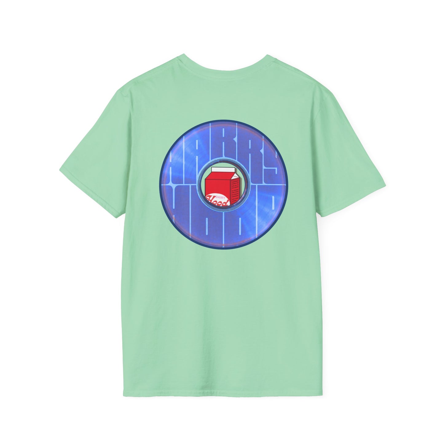Classic Donut Tee - Unisex Soft-Style - "Harry Left His Shirt" - series 1.0  - variant 3 - purple/blue donut