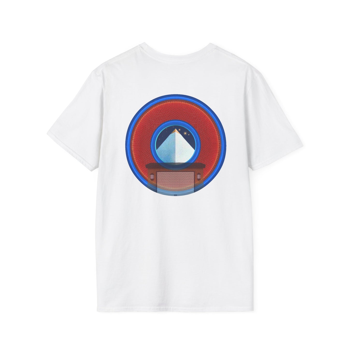 Classic Donut Tee - Unisex Soft-Style - "Limestone Donuts so Large" - variant 2 - red donuts w/garage
