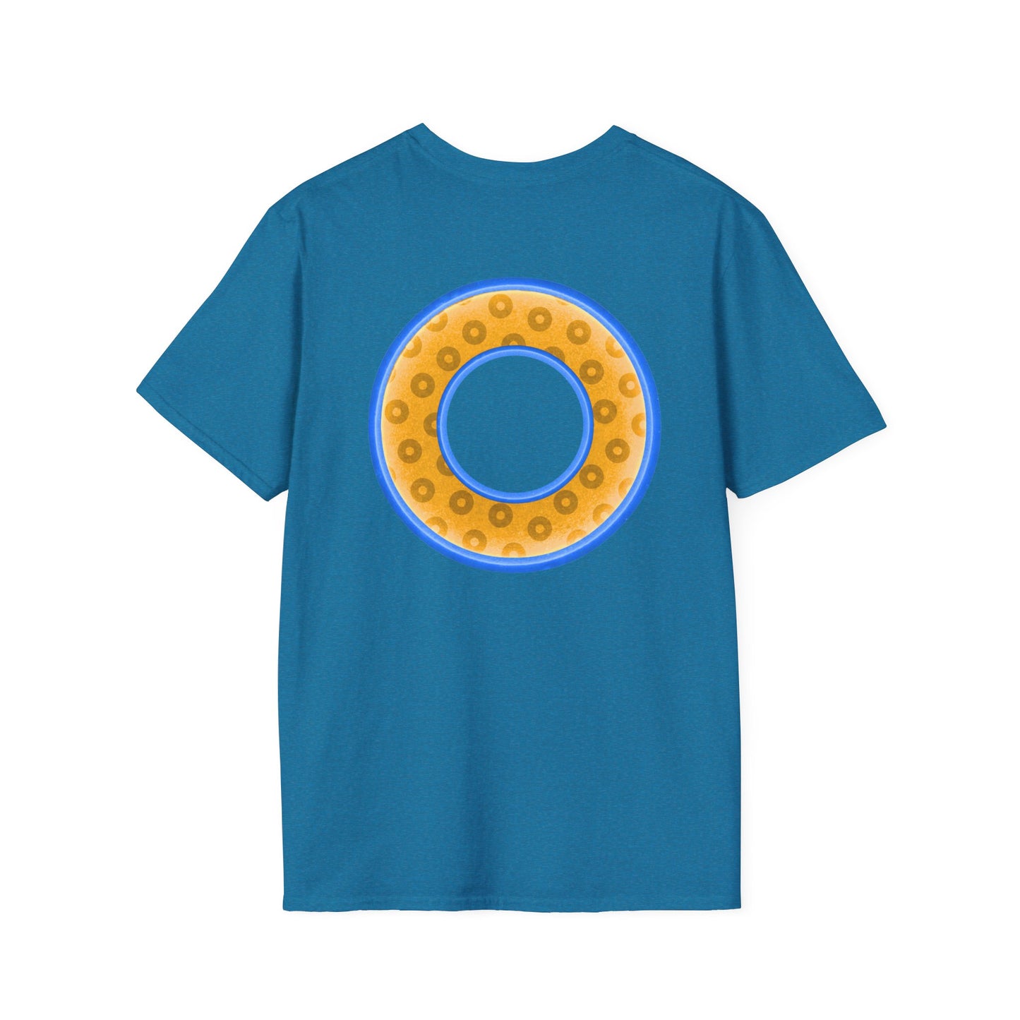 Plain Donuts/Unisex Soft-Style - "Plain Wide Mouthed Paradoxical Donuts" - yellow/light blue donuts