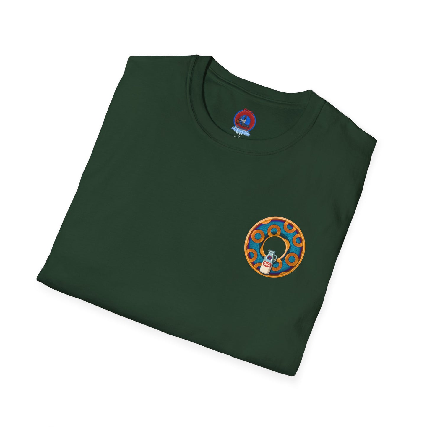 Classic Donut Tee - Unisex Soft-Style - "Wooked Cream - YEMSG Donut " -purple/red rustic paradox donut - variant 4