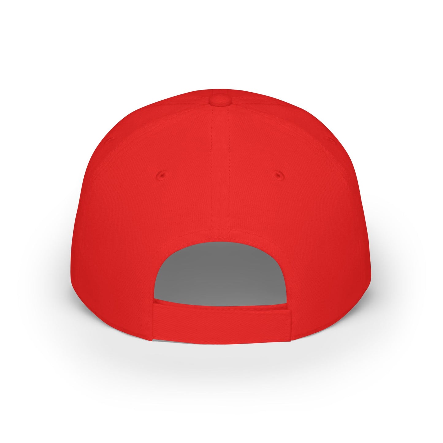 Lumpy Donut Baseball Cap - "Donuts so Wide" - variant 1 - vivid red donut w/
