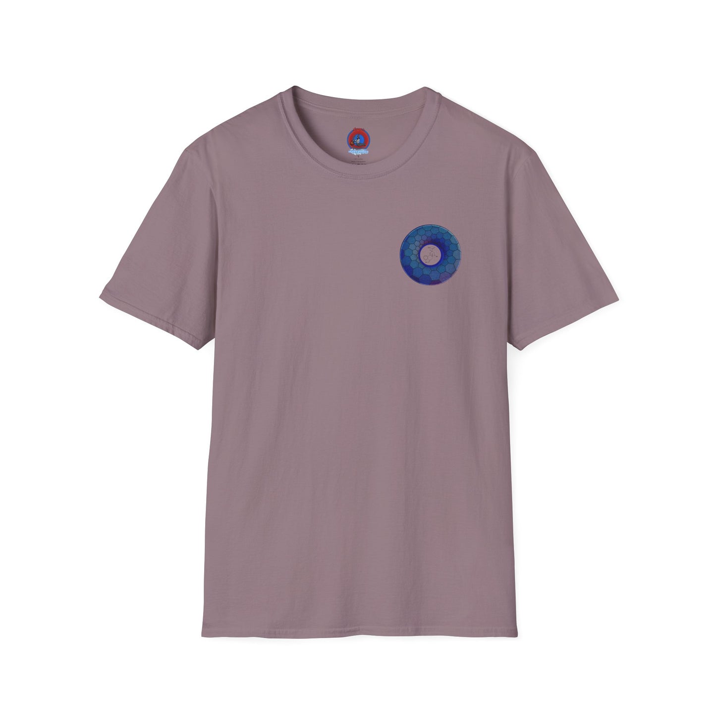 Classic Donut Tee - Unisex Soft-Style - "Dr. Albert Hofmann's Favorite Donut" - series 1.0  - variant 2 - blue hexadonut