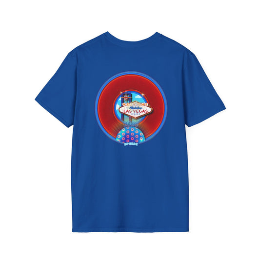 Classic Donut Tee - Unisex Soft-Style - "Viva Las Vegas Donut" - vivid red donut