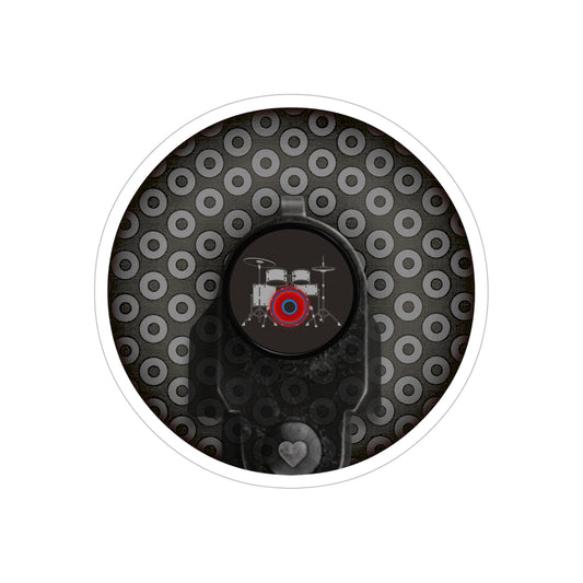 Donut Bumper/Outdoor Sticker - "Lifesaving Donut" - series 1.0 - gray/black paradoxical donut - [Die-Cut] 6"x 6"