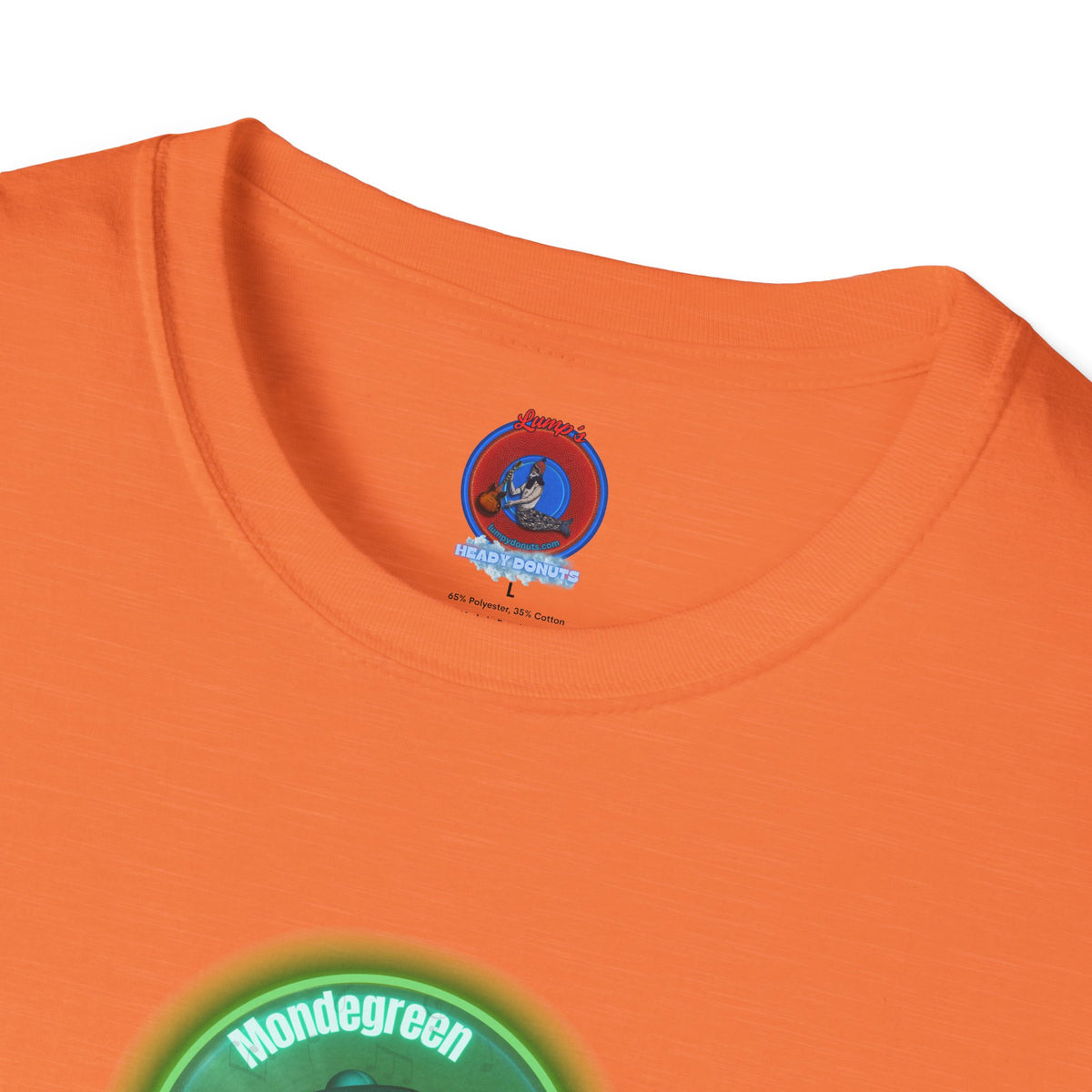 Classic Donut Tee - Unisex Soft-Style - "Close Encounters of the Delaware kind - Mondegreen Donut"  " variant 1 - green donut