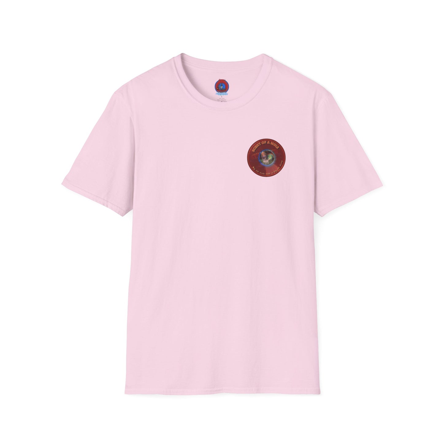 Classic Donut Tee - Unisex Soft-Style - "Mule Feed Donuts" - series 1.0 - variant 2 - red donut