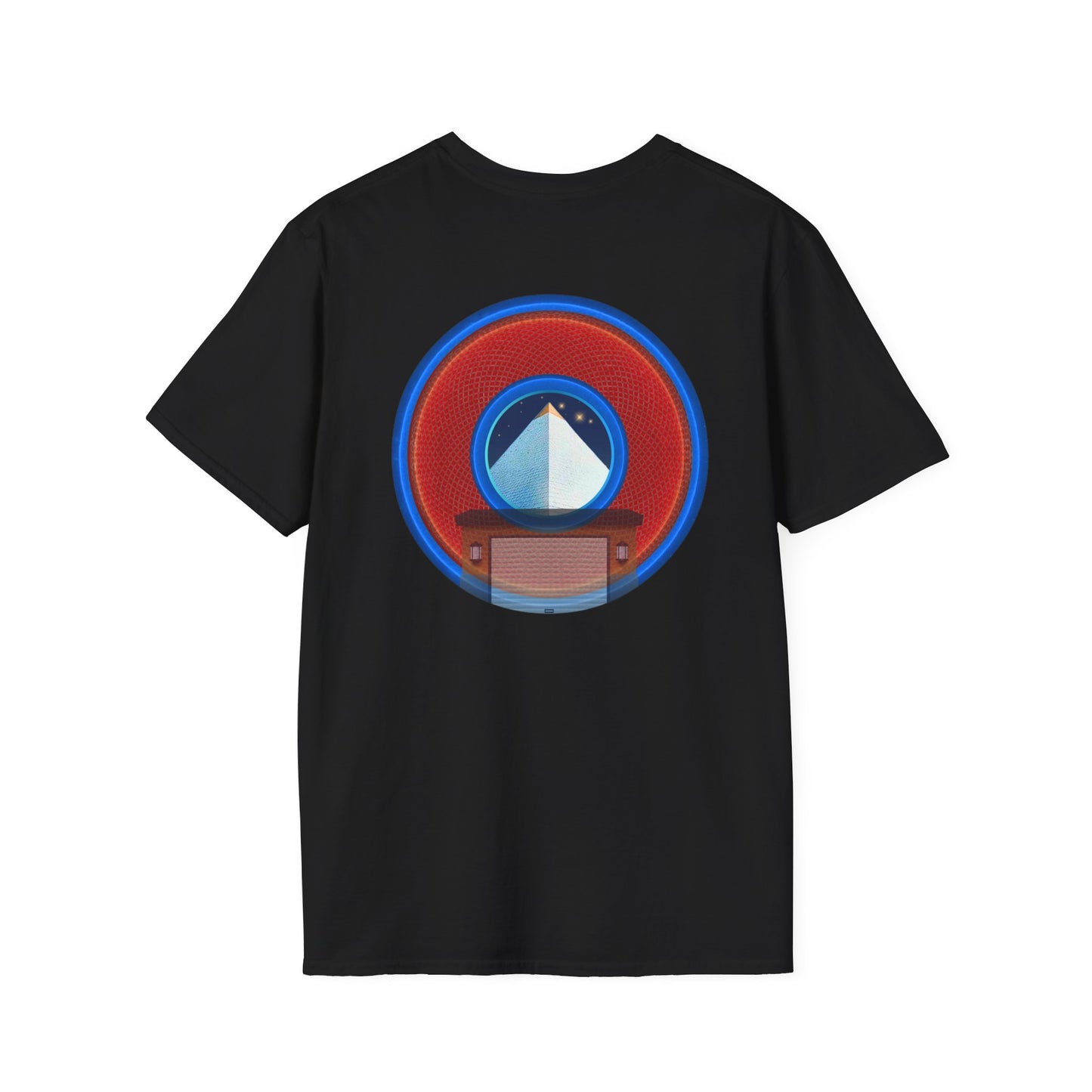 Classic Donut Tee - Unisex Soft-Style - "Limestone Donuts so Large" - variant 2 - red donuts w/garage