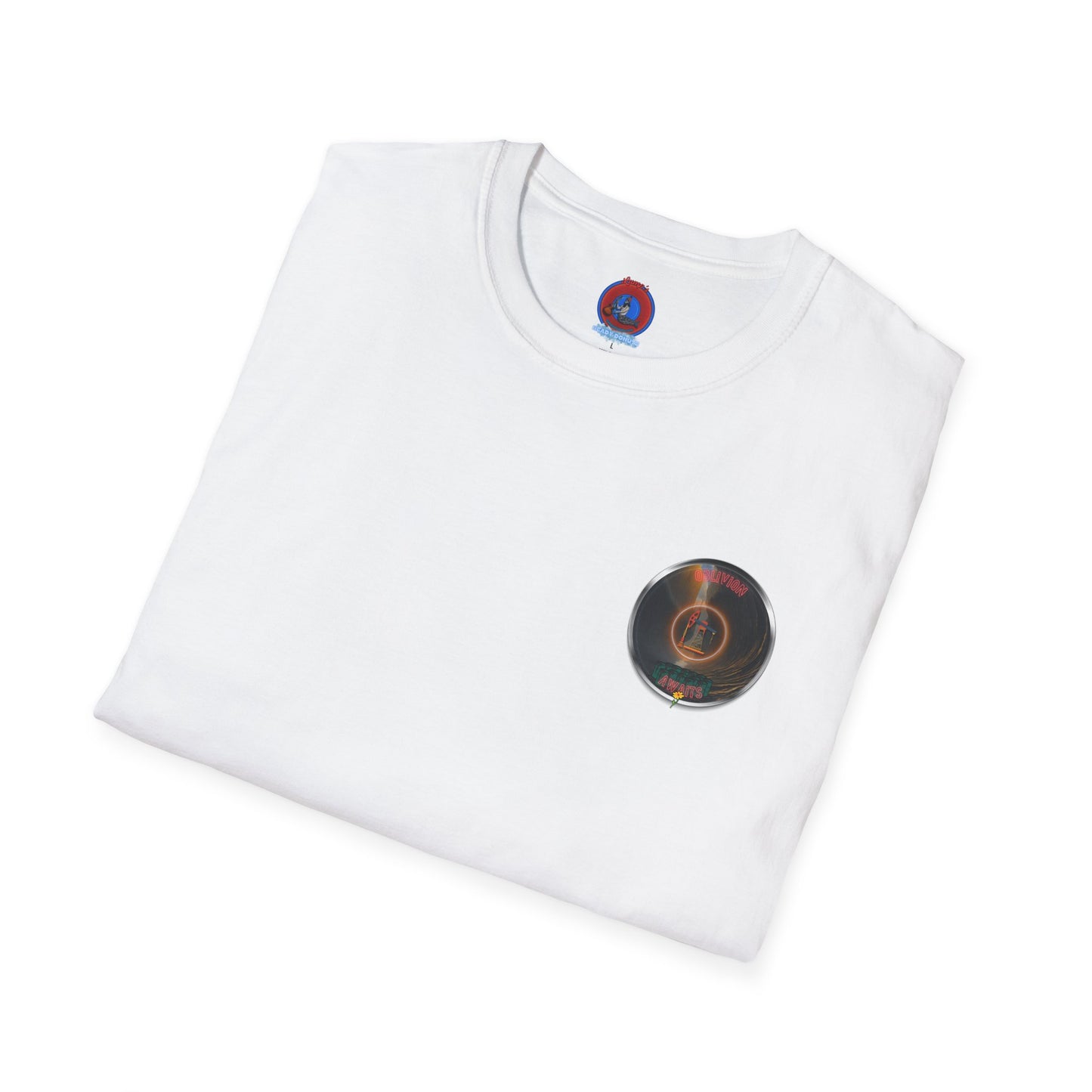 Classic Donut Tee - Unisex Soft-Style - "Donut Splashed in Oil" - picture donut [*charitable donut]
