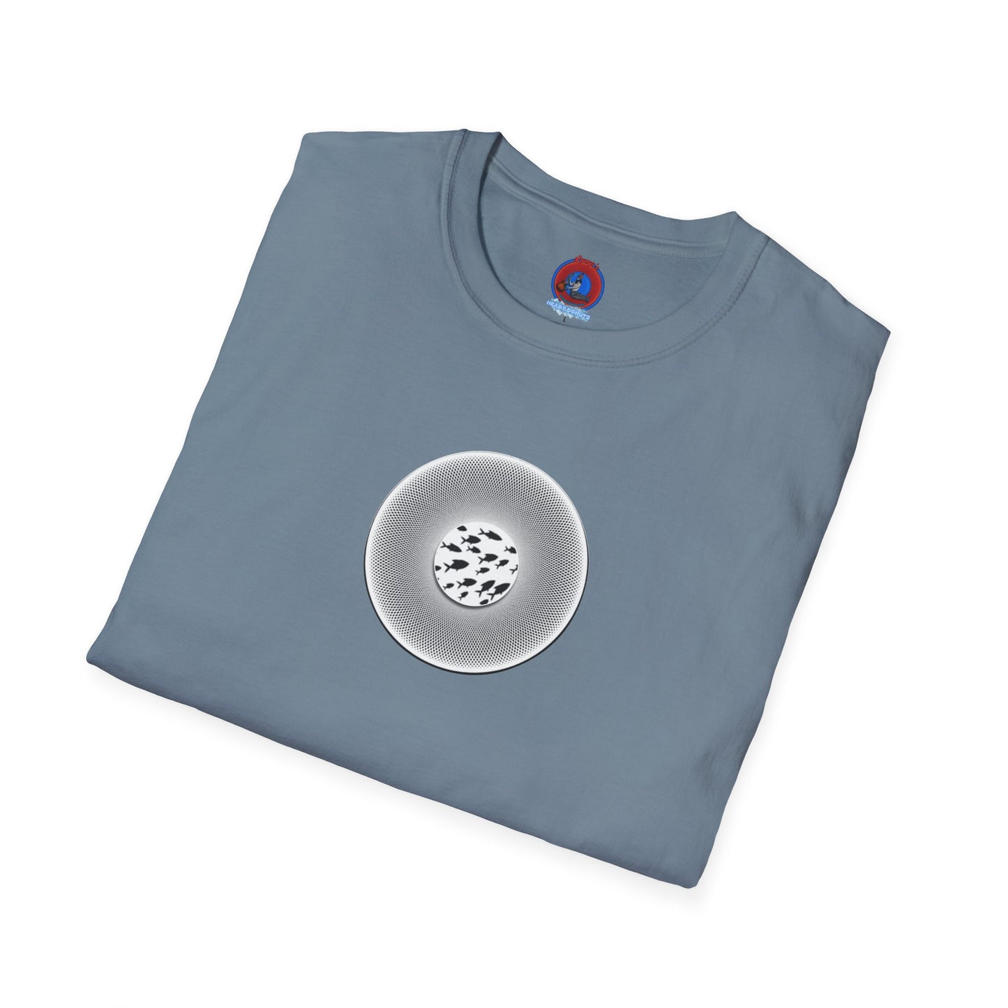 Classic Donut Tee - Unisex Soft-Style - "If I'm Swimming By" - variant 1 - white - textured donut