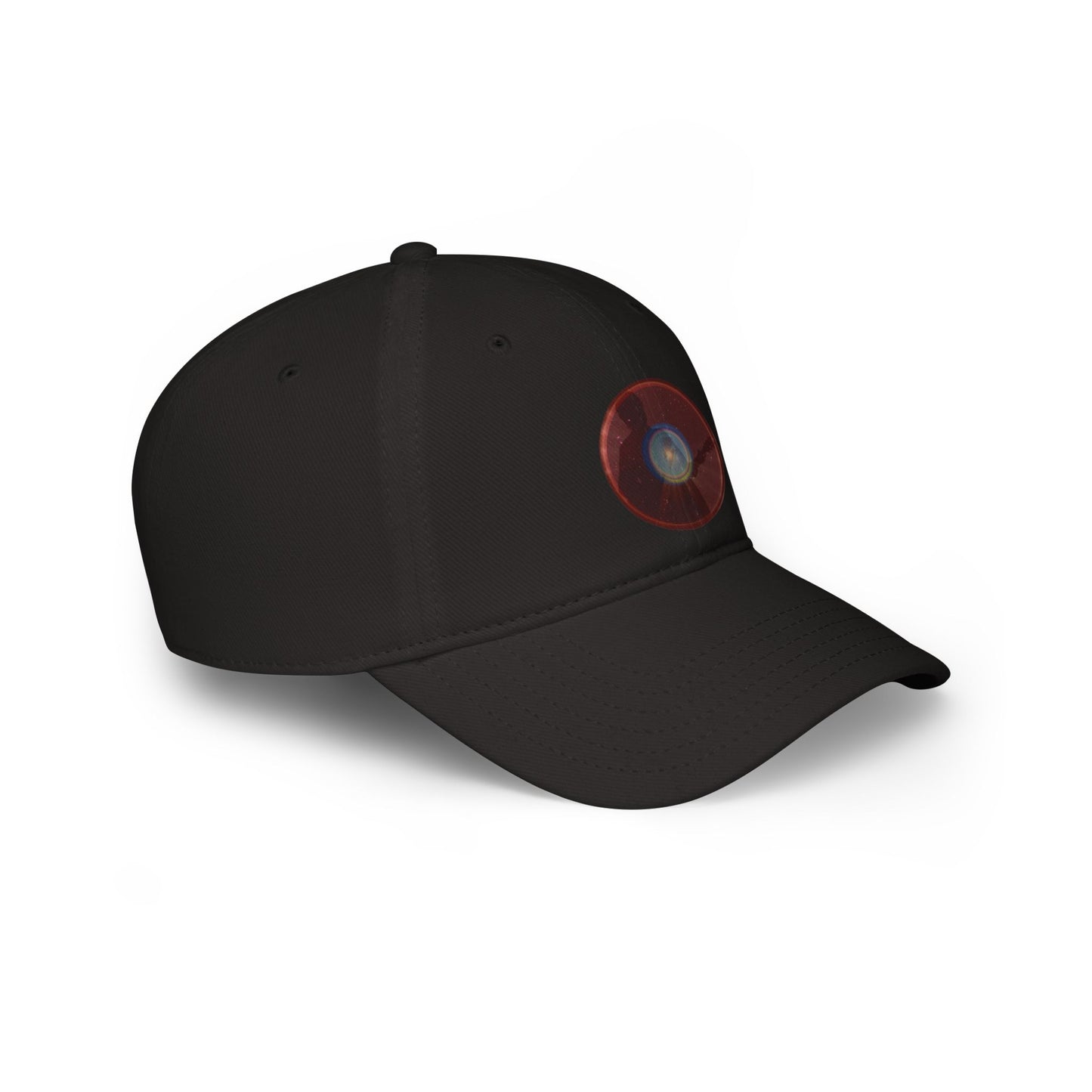 Lumpy Donut Baseball Cap - "The Unofficial Donut Cap of Bowie MD" - vivid dark red donut w/