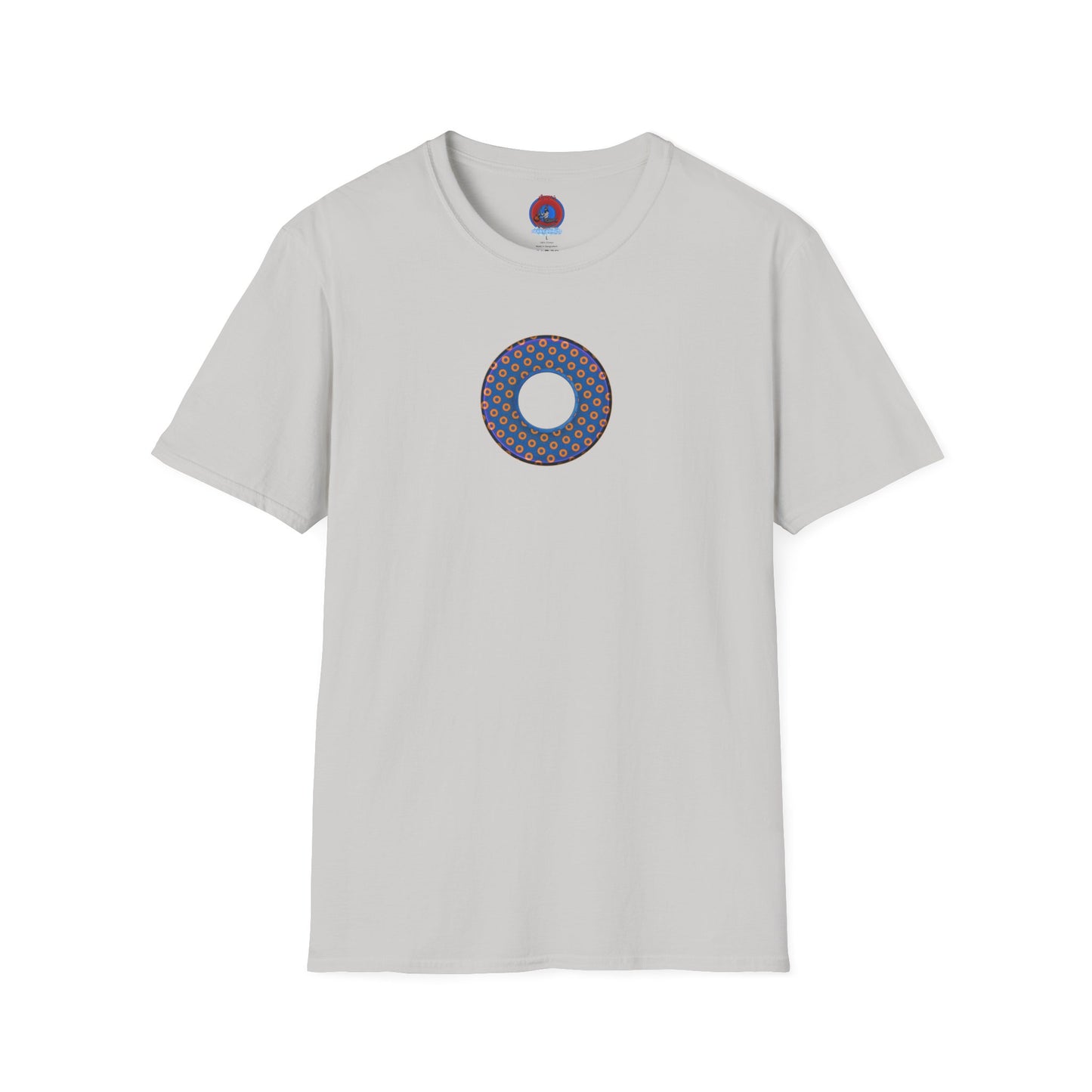 Plain Donuts/Unisex Soft-Style - "Plain Electric Paradoxical Donuts" - orange/blue donuts