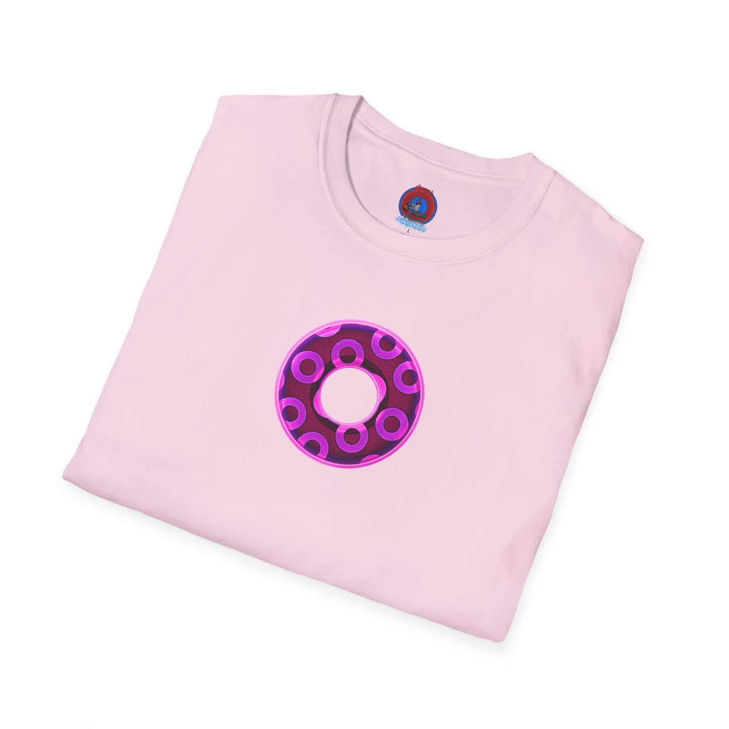 Plain Donuts/Unisex Soft-Style - "Plain Rustic Paradoxical Donuts" - magenta/burgundy donuts