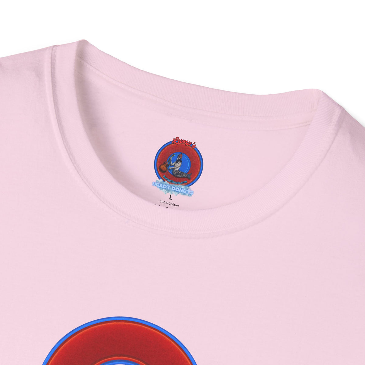 Classic Donut Tee - Unisex Soft-Style - "Little Baby Rutherford's Splendorous Tee" - vivid red donut