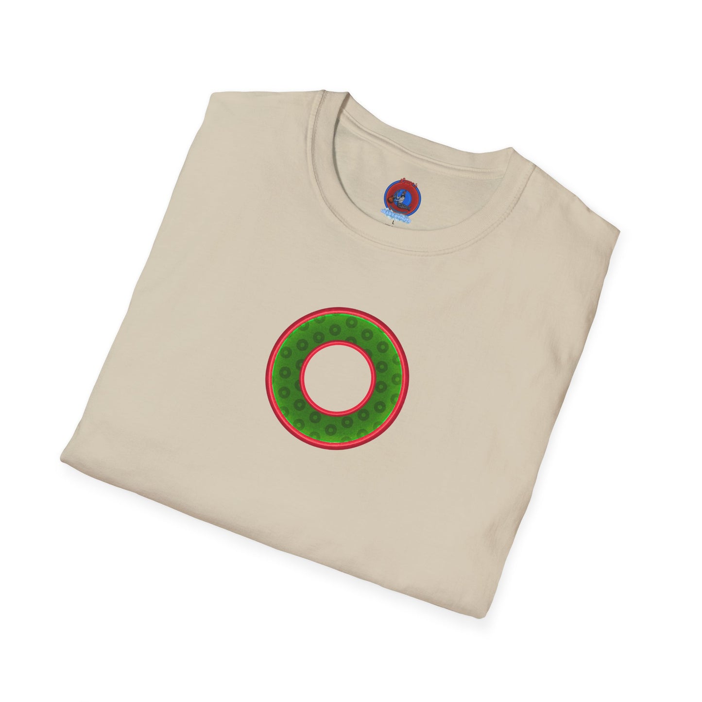 Plain Donuts/Unisex Soft-Style - "Plain Wide Mouthed Paradoxical Donuts" - Irish green/red donuts