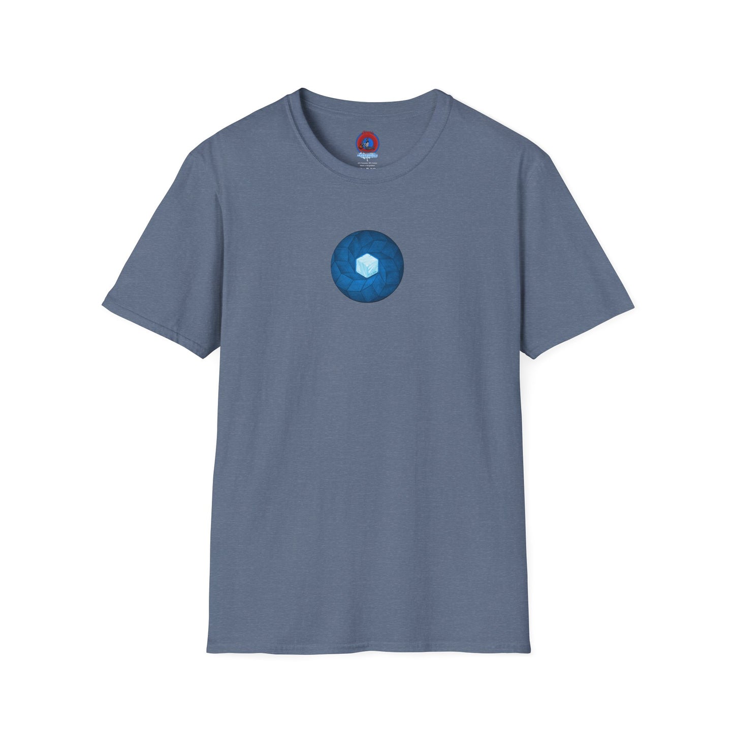 Coffee Traders Tee - Unisex Soft-Style - "Tasty Coffee" - paradoxical donut/cubed blue donut - variant 1 - It's Ice Cube's front/logo back