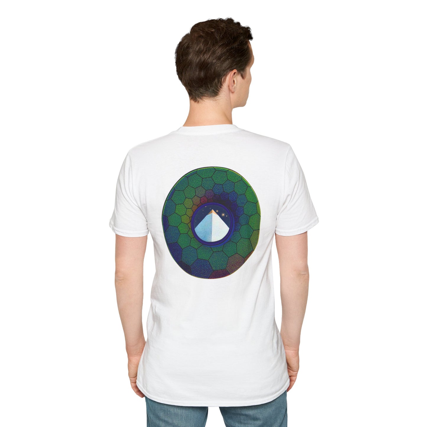 Classic Donut Tee - Unisex Soft-Style - "Limestone Donuts so Large" - variant 7 - green hexadonut