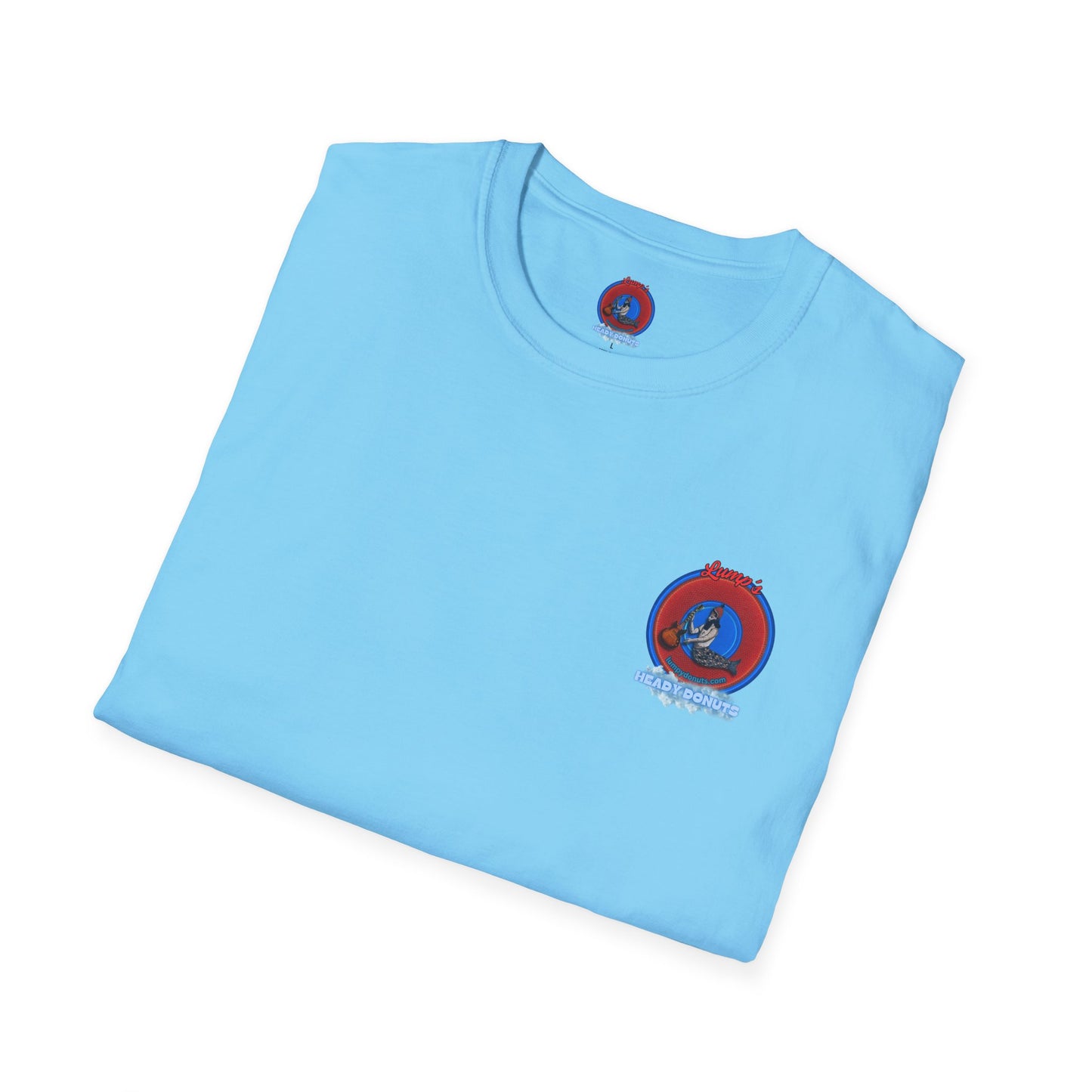 Classic Donut Tee - Unisex Soft-Style - "Lump's Heady Donuts Logo" - series 1.0  - red donut