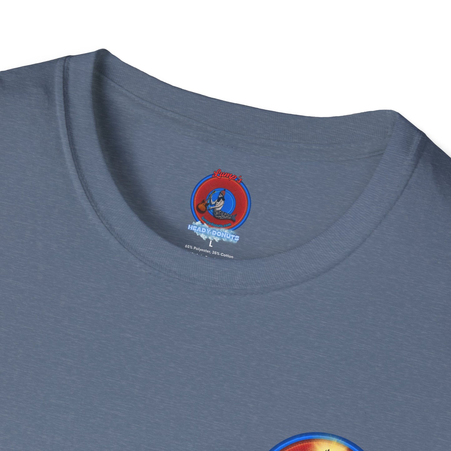 Classic Donut Tee - Unisex Soft-Style - "It's Always Phishmas in Philly" - rustic red/blue donut