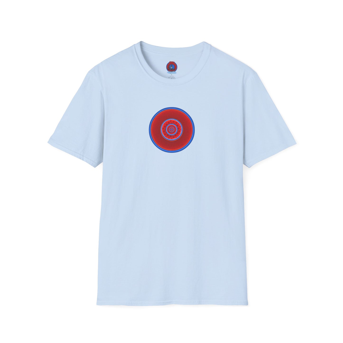 Classic Donut Tee - Unisex Soft-Style - "Spinning in Circles" - vivid paradox donut pattern