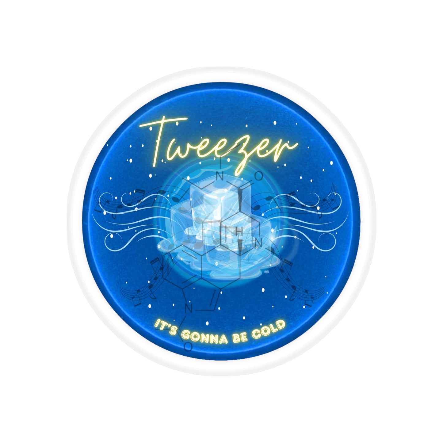 Donut Bumper/Outdoor Sticker - "The Donut Reprised" - series 1.0 - blue donut - [Die-Cut] 6"x 6"